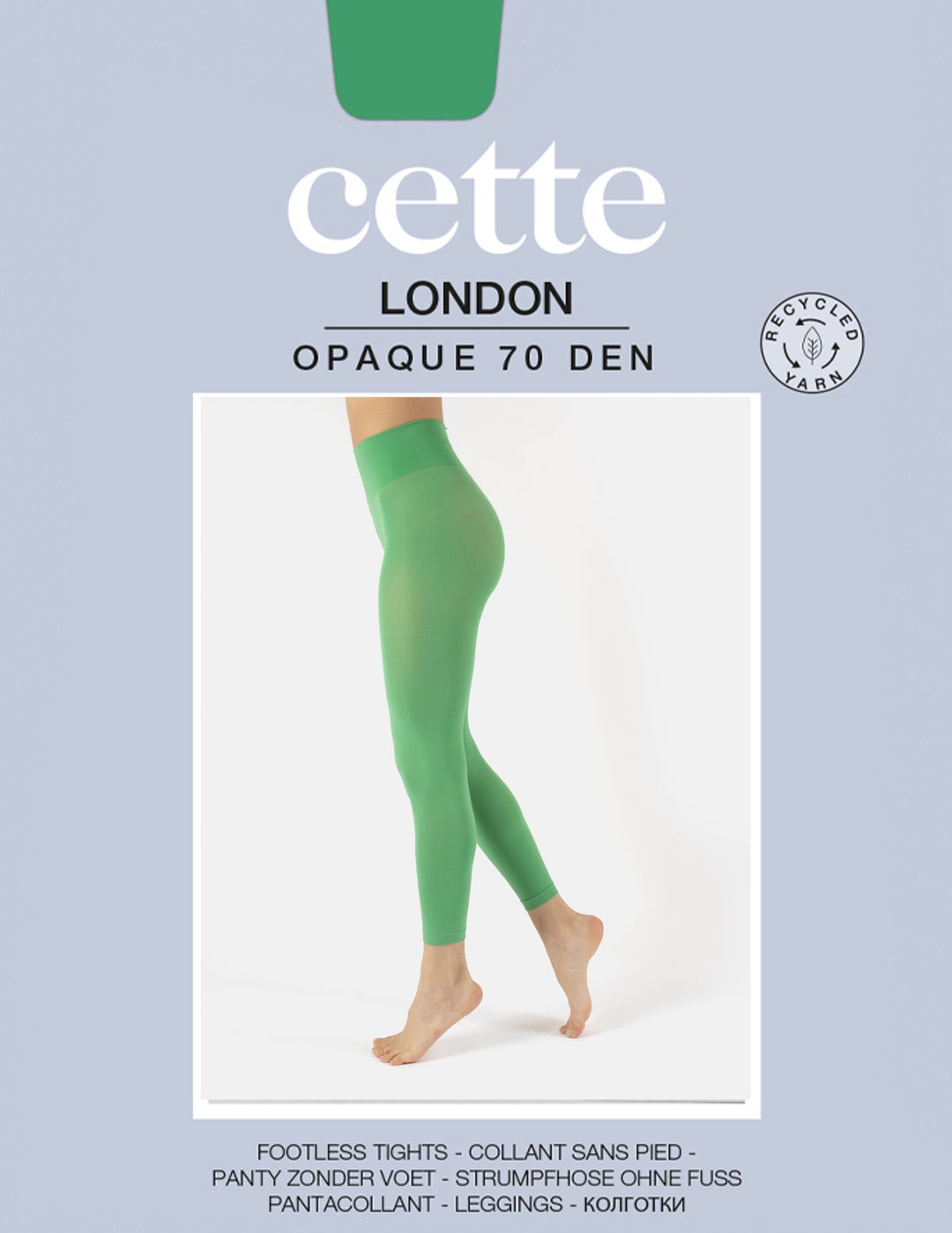 Cette ECO 70 Denier London Plus Size Leggings Green Briar Starts With Legs